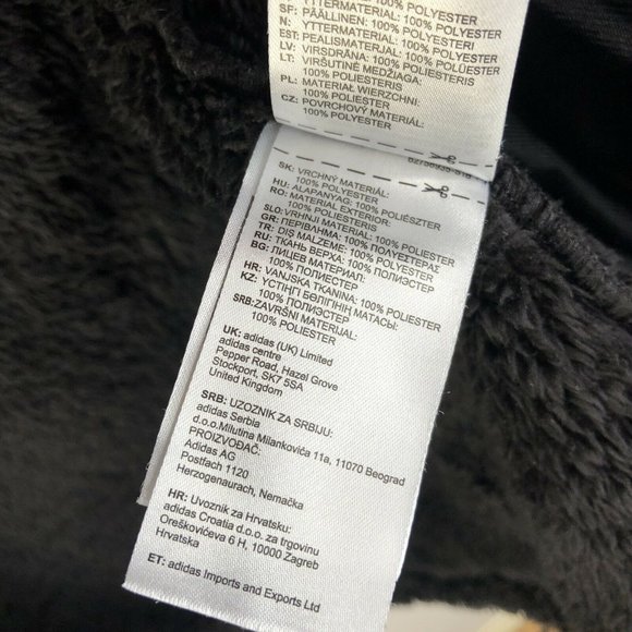 Reebok Zip up Fleece Fuzzy Full Zip Jacket Womens Small Black - Picture 9 of 9